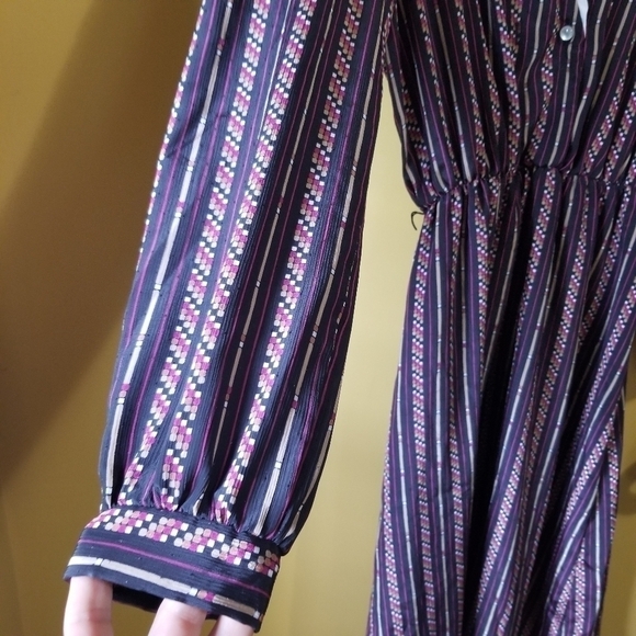 𝅺vintage Orite Union Made Long Sleeve Striped Dress. 9 to 5 realness - Picture 3 of 9